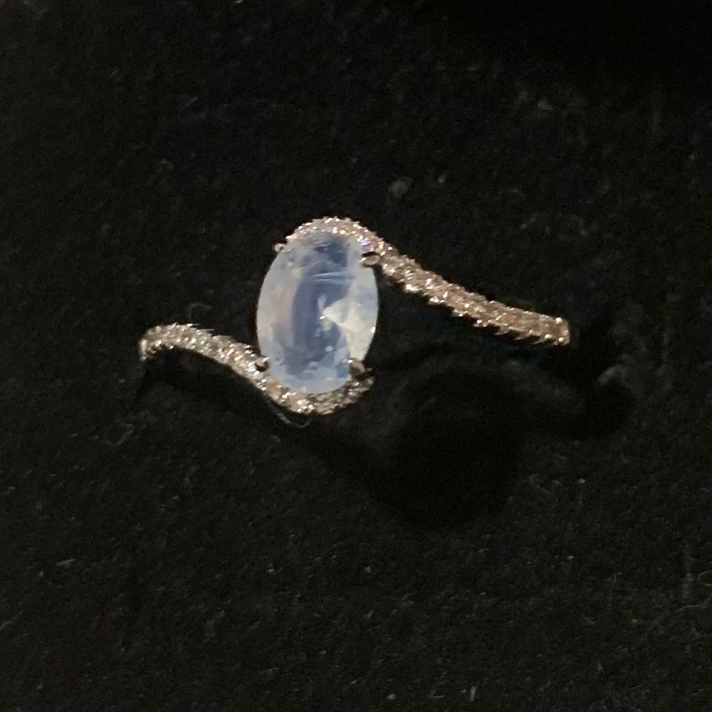 Milky White Moonstone Ring size 7